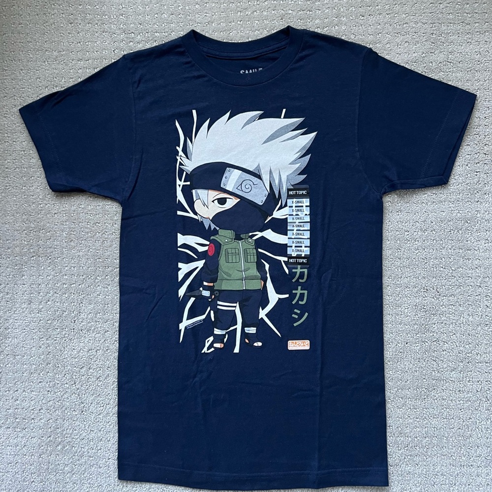 NWT teen Navy Blue Graphic Naruto T-Shirt size XSmall